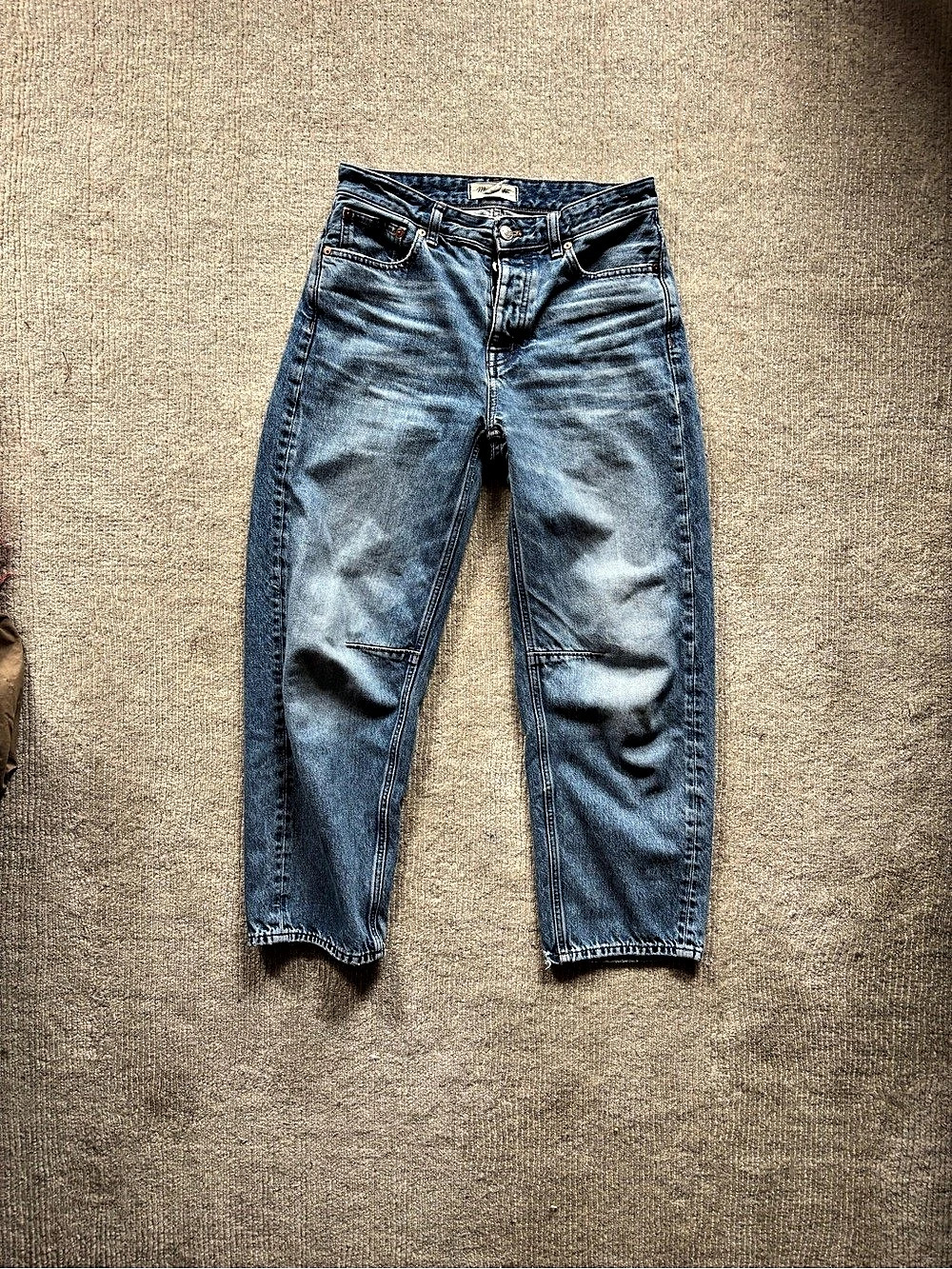 Madewell The Darted Barrel-Leg Jean Blue Waist 25
